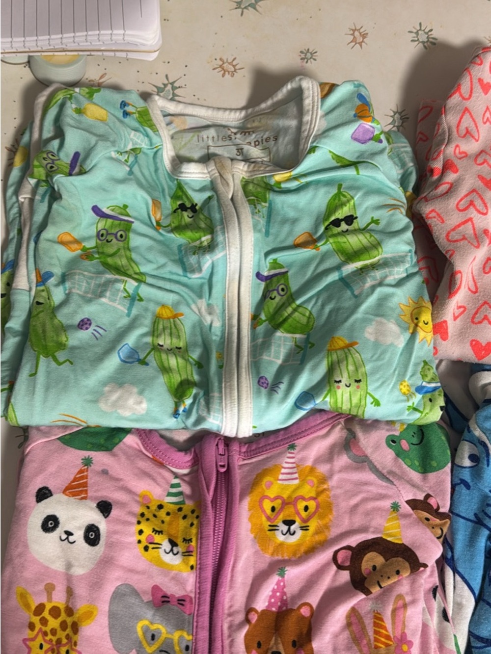 Little Sleepies Mint Green Cactus - Zipper